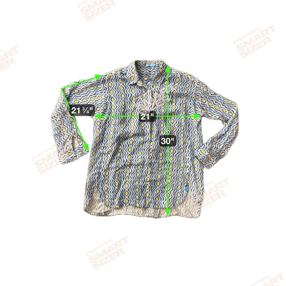 J McLaughlin Womens Linen Geometric Print Long Sleeve Button Up Shirt Size Small - Picture 2 of 7